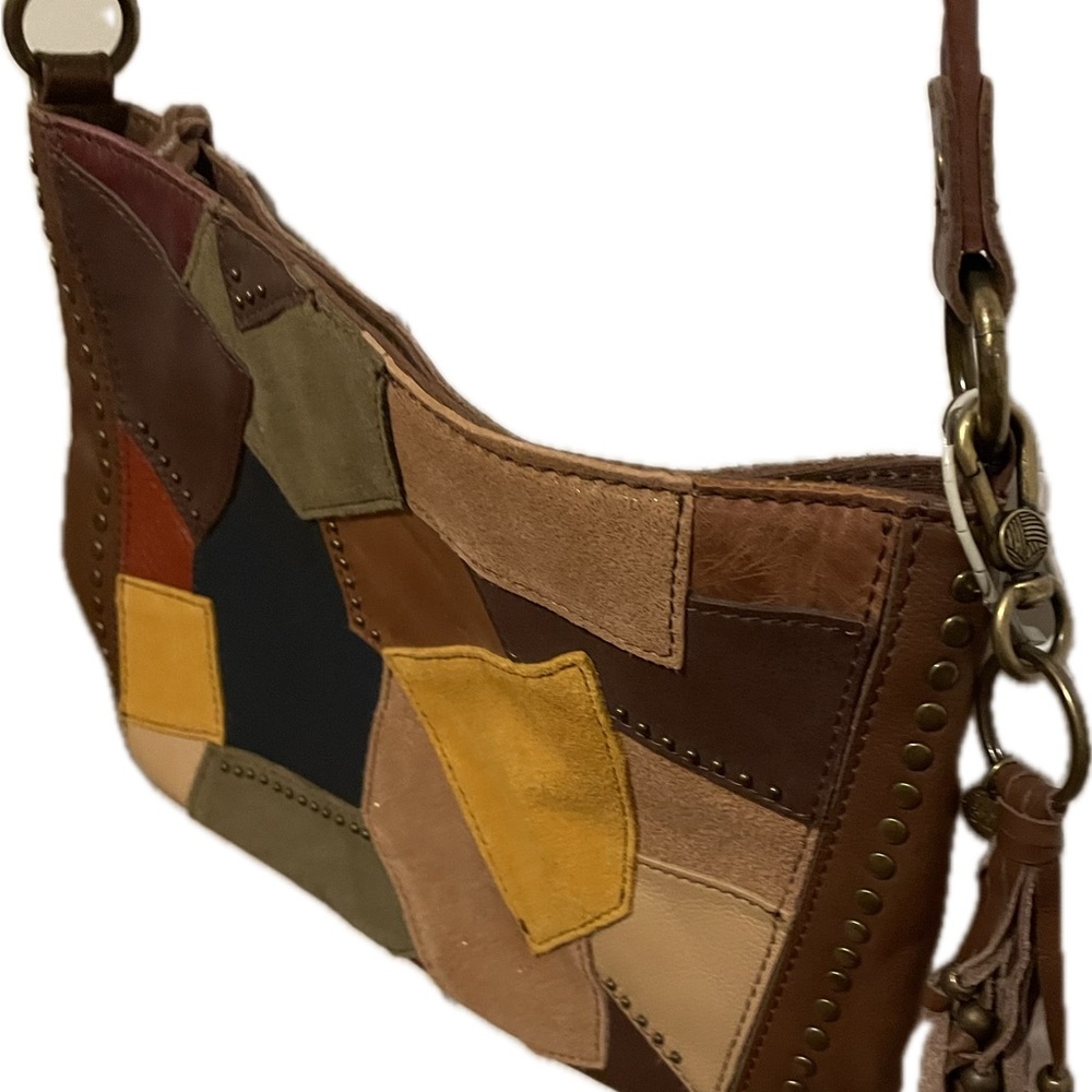 The Sak Patchwork Leather Shoulder hobo Gypsy Bag